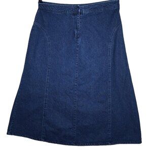Vintage 1990s Jessie Sport Denim Skirt Size Plus Size 18W Blue Jean Midi Western